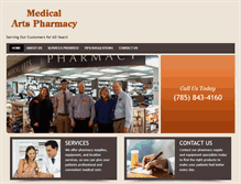 Tablet Screenshot of medicalartspharmacylawrence.com